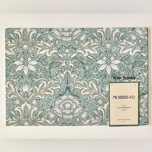 🎁8PC Morris & Co. Placemats - Severne Pattern - 13”x19” - 70% PVC-30% Polyester